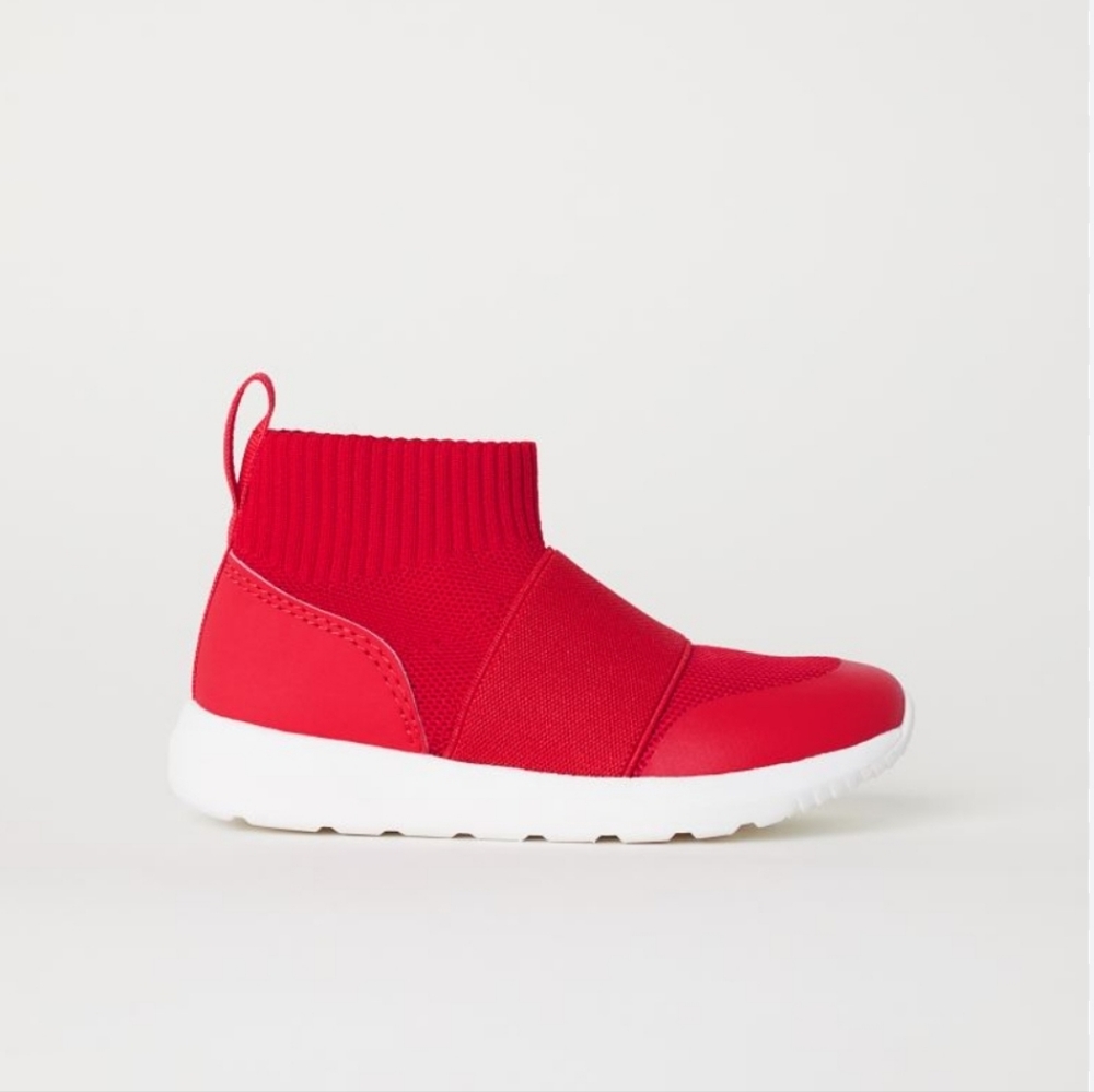 H&M red mesh high top sneakers US 12